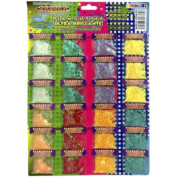 DIAMANTINA EN FIG. CARTON C/24 BOL. 2.3G PASCUA SURT. E(24)