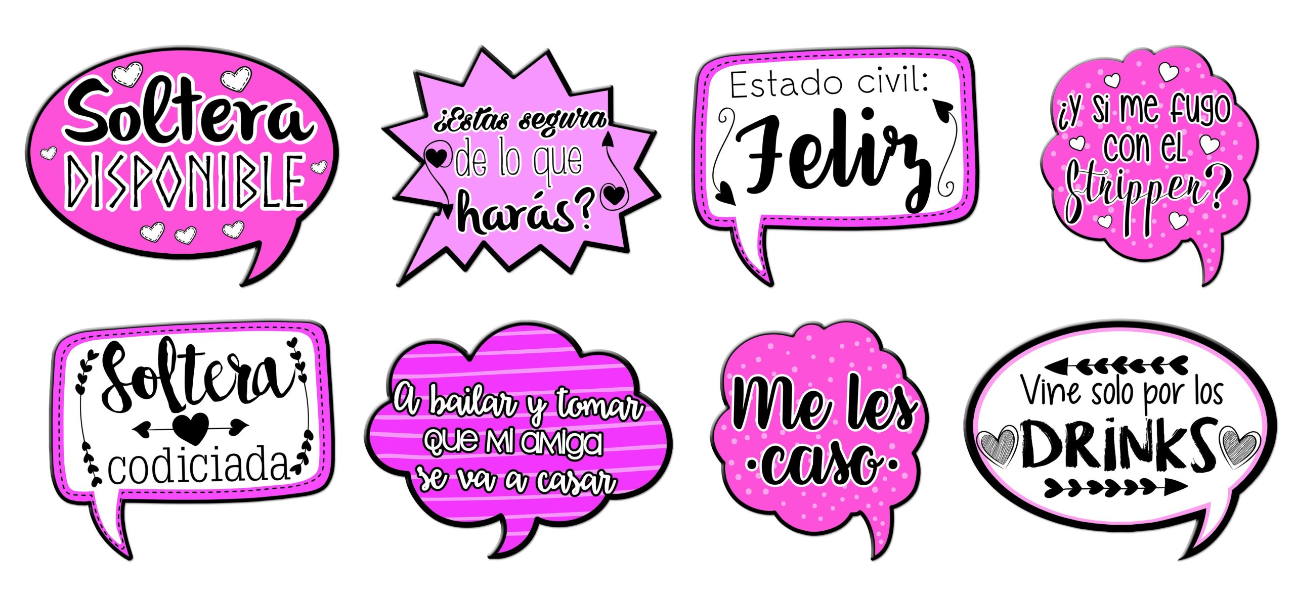 LETRERO FIESTA DESPEDIDA PAQ. C/8PZ. 1524 BOL.C/1 E.(25)