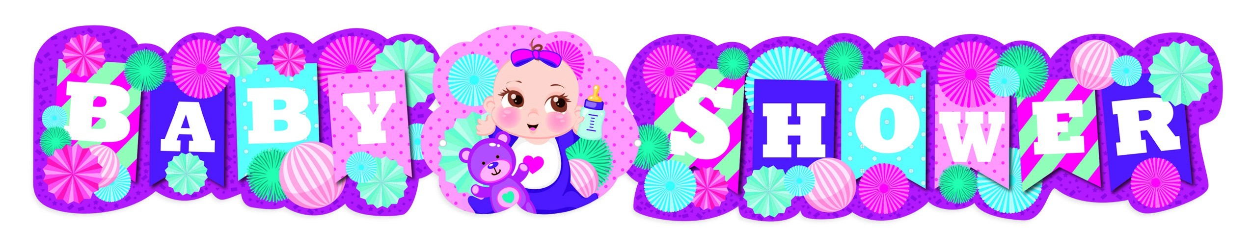 LETRERO BABY SHOWER PINK 1555 PADI BOLSA C/1 PZA. C.(25)