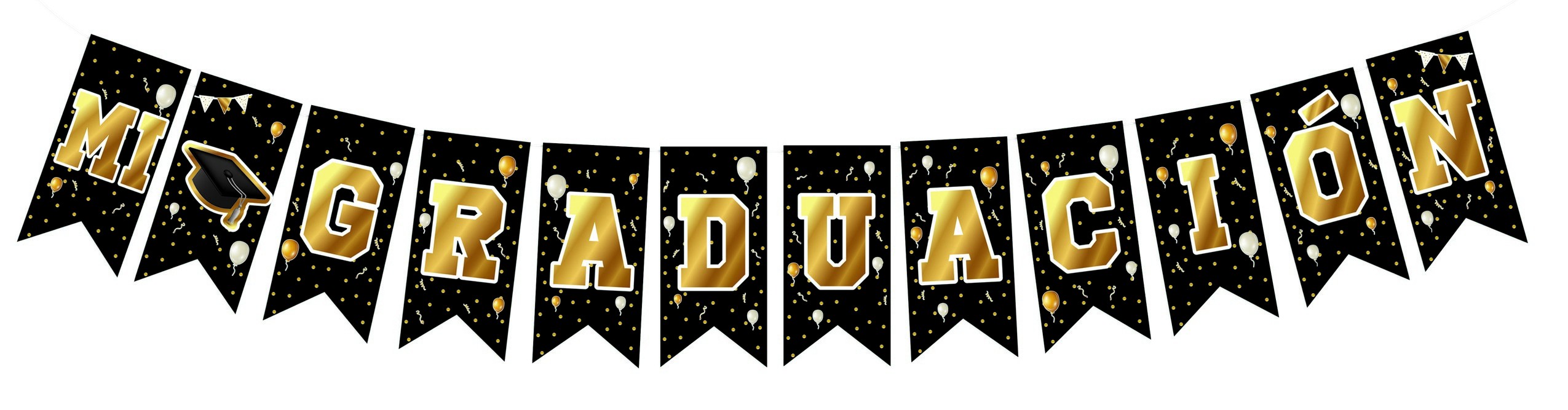 LETRERO BANDERIN GRADUACION 1559 PADI BOLSA C/1 PZA. C.(25)