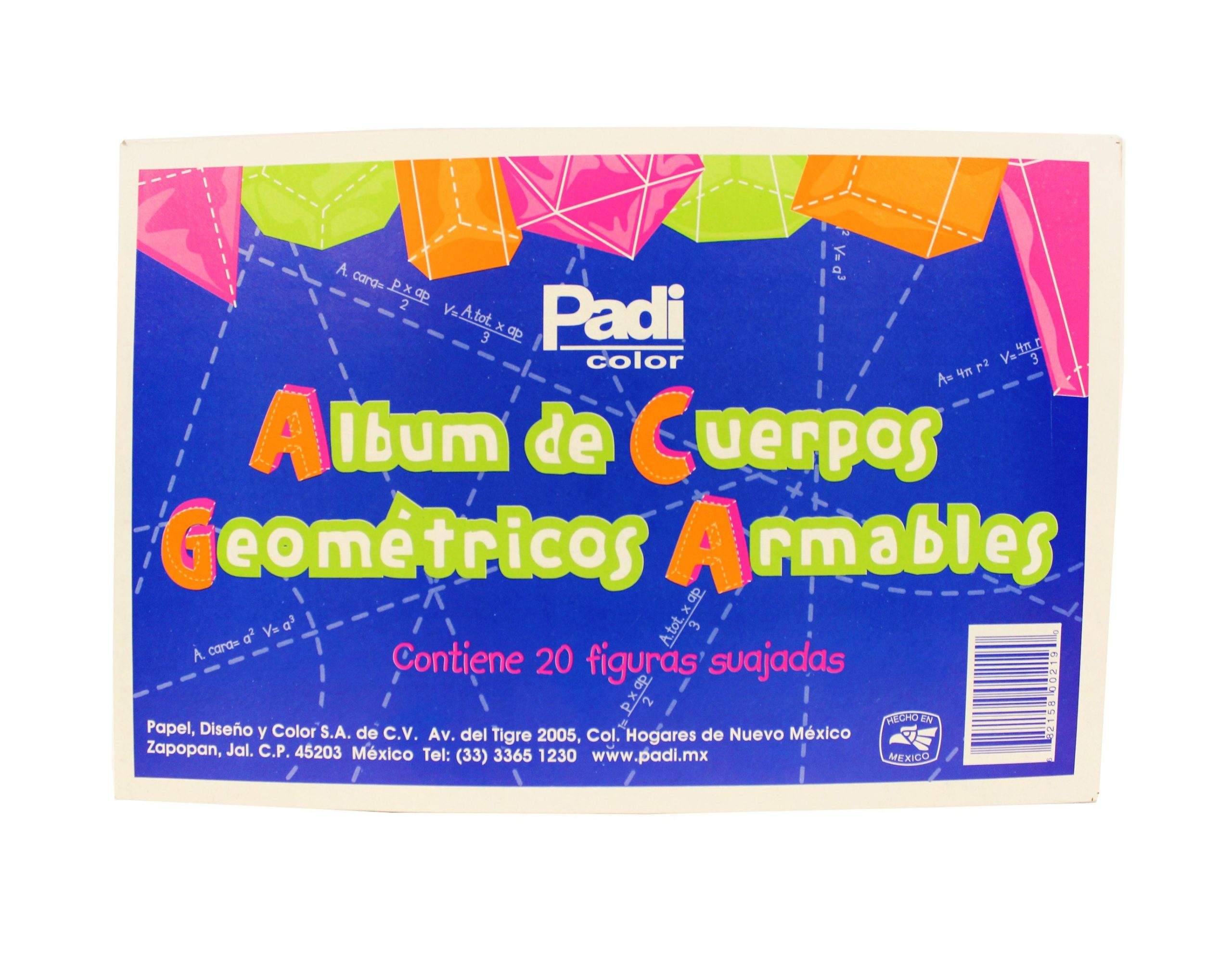 ALBUM CUERPOS GEOMETRICOS PADI E.(10) C.(180)